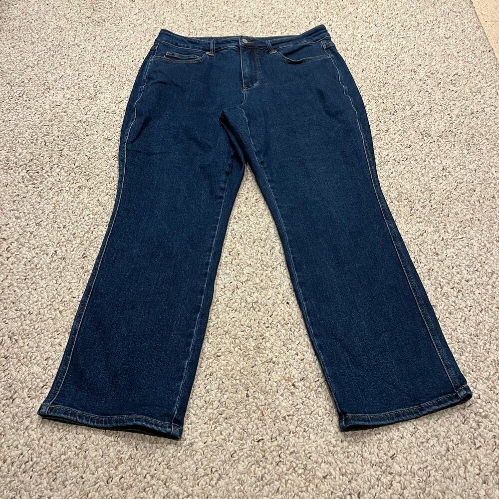 Judy Blue Straight Fit Jeans 18W Dark Wash Denim Stretch Comfort Normcore Casual